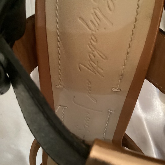 Elizabeth and James Chunky Rose Gold Black Heels - Picture 9 of 11